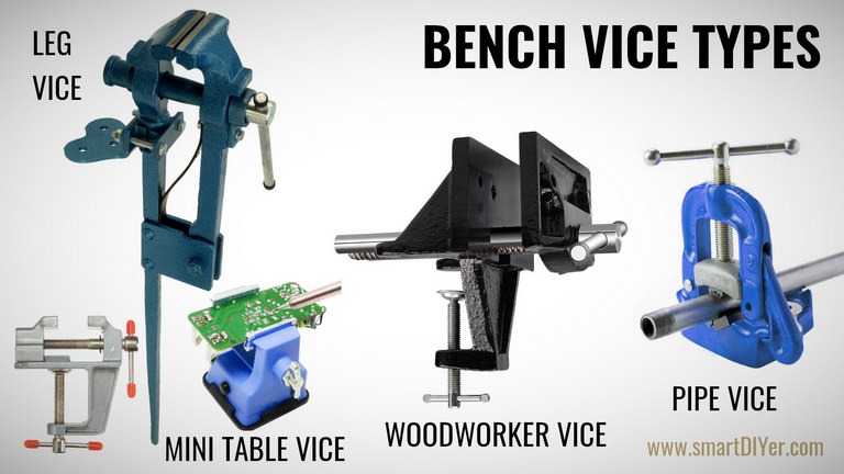 Bench Vice Types- Wood Working Vice, Pipe Vice, Leg Vice